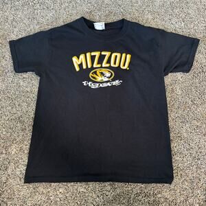 Gildan Black Mizzou Tigers Short Sleeve Tee Shirt Youth Size Medium Missouri